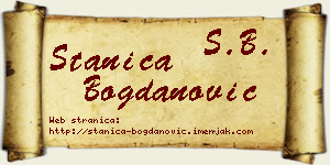 Stanica Bogdanović vizit kartica